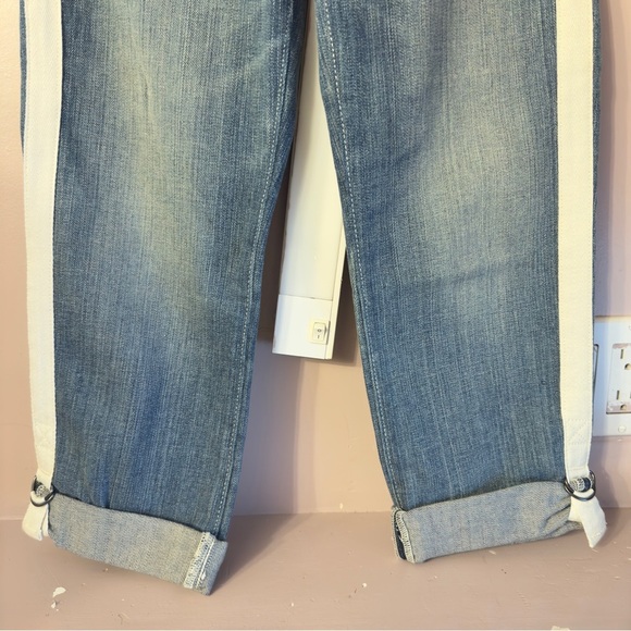 True Religion Starr Cropped Straight Pants Blue Women Size 25 - Picture 3 of 10